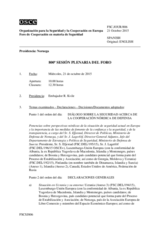 Diario de la 800ª Sesión plenaria del Foro de Cooperación en materia de Seguridad  