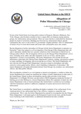 Statement by the Delegation of the United States of America on the allegations of police misconduct in Chicago, United States of America