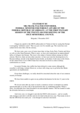 Statement by H.E. Frank-Walter Steinmeier, Federal Minister for Foreign Affairs