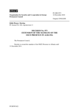 Permanent Council Decision No. 973