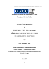 Analysis and review of Albanian electronic media law (sq)