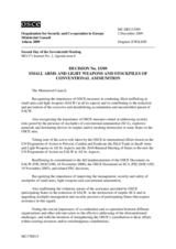Decision No. 15/09, Small Arms and Light Weapons and Stockpiles of Conventional Ammunition