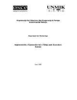 Implementation of the Law on the Use of Languages by Kosovo Municipalities (rom)