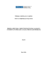 The Use of Detention in Criminal Proceedings in Kosovo: Comprehensive Review and Analysis of Residual Concerns (Part II) (sr)