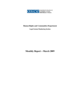 Legal System Monitoring Section Monthly Report - March 2009