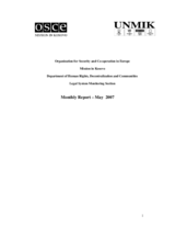 Legal System Monitoring Section Monthly Report - May 2007