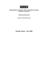 Legal System Monitoring Section Monthly Report - May 2008