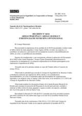 Decisión Nº 10/14 relativa a armas pequeñas y armas ligeras y existencias de munición convencional