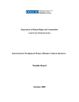 Legal System Monitoring Section Monthly Report - October 2009