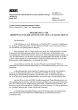 Beschluss Nr. 7/14 über die Verhütung und Bekämpfung von Gewalt gegen Frauen