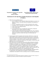 Benchmarks for the operation of public broadcasters in Moldova