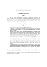 Anti-Corruption Agency Act - amended in August 2010