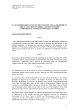 Law on Implementation of the Constitutional Charter of the State Union of Serbia and Montenegro