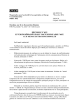 Décision no 4/12 sur les efforts déployés par l’OSCE pour faire face