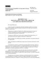 Decisión Nº 4/12 relativa a las iniciativas de la OSCE para afrontar
