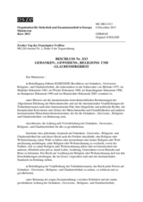 Beschluss Nr. 3/13 über Gedanken-, Gewissens-, Religions- und Glaubensfreiheit