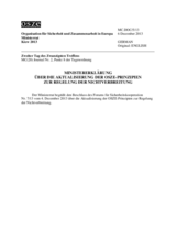 Ministererklärung über die Aktualisierung der OSZE-Prinzipien zur Regelung der Nichtverbreitung