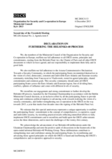  Declaration on Furthering the Helsinki+40 Process