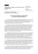 Declaración sobre la promoción del proceso de Helsinki+40
