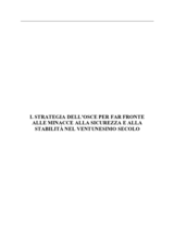 OSCE Strategy to Address Threats to Security and Stability in the Twenty-First Century (it)