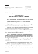OSCE Charter on Preventing and Combating Terrorism