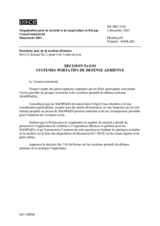Decision No. 8/03 on Man-Portable Air Defence Systems (fr)