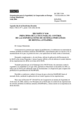 Ministerial Council Decision No. 8/04 on MANPADS (es)