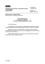 Decision No. 6/03 on terms of reference for the  OSCE Counter-Terrorism Network (fr)