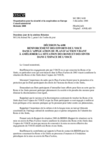 Décision No 6/08 sur le renforcement des efforts de l’OSCE dans l’application du Plan d’action visant à améliorer la situation des Roms et des Sintis dans l’espace de l’OSCE