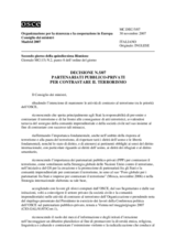 Decisione N.5/07 sui Partenariati pubblico-privati per contrastare il terrorismo