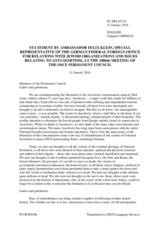 Address by the Special Representative of the German Federal Foreign Office for Relations with Jewish Organizations, Issues Relating to Anti-Semitism, Holocaust Remembrance and International Aspects of Sinti and Roma Issues, Ambassador Felix Klein