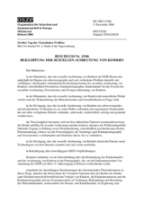 Beschluss Nr. 15/06 über die Bekämpfung der sexuellen Ausbeutung von Kindern 