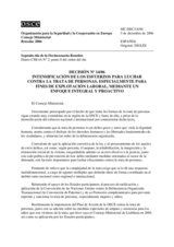 Decisión No. 14/06 relativa a la intensificación de los esfuerzos para luchar contra la trata de personas, especialmente para fines de explotación laboral, mediante un enfoque integral y proactivo