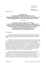 Statement by the Delegation of France in response to the addresses by Ambassador Szabolcs Takács and by Ambassador Felix Klein