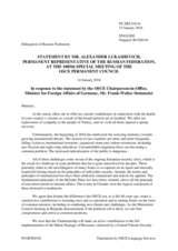 Statement by the Delegation of the Russian Federation in response to the address by the Chairperson-in-Office of the OSCE, Minister for Foreign Affairs of Germany, H.E. Frank-Walter Steinmeier