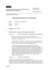 Journal of the 809th Plenary Meeting of the Forum for Security Co-operation