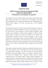 Statement by the Dutch EU Presidency in response to the presentations by Major General M. Wijnen and by by Colonel (GS) A. Desfossés