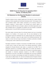 Statement by the Dutch EU Presidency on the situation in and around Ukraine 