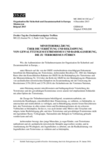 Ministerial Declaration on Preventing and Countering Violent Extremism and Radicalization that lead to Terrorism