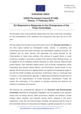 Statement by the Dutch EU Presidency in response to the presentations by the Chairpersons of the Three Committees