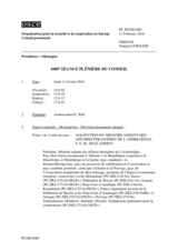 Journal de la 1089ème séance plénière du Conseil