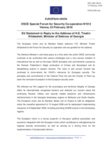Statement by the Dutch EU Presidency in response to the by H.E. Ms. Tinatin Khidasheli, Minister of Defence of Georgia