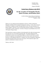 Statement by the Delegation of the United States of America on the death penalty in the United States of America