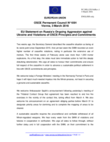 Statement by the Dutch EU Presidency on the ongoing aggression against Ukraine and violations of OSCE principles and commitments by the Russian Federation