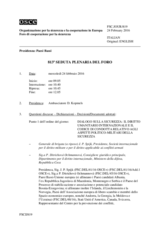 Giornale della 813a Seduta plenaria del Foro di cooperazione per la sicurezza