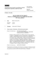 Journal de la 812ème séance spéciale du Forum