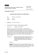 Journal of the 814th Plenary Meeting of the Forum for Security Co-operation