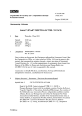 Journal of the 864th Plenary Meeting of the Permanent Council