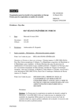 Journal de la 814ème séance plénière du Forum