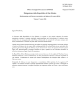 Delegazione della Repubblica di San Marino - Dichiarazione sull’attacco terroristico ad Ankara (13 marzo 2016)